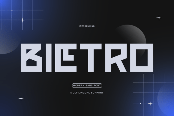 Bietro: The Futuristic Modular Display Font for Modern Designers