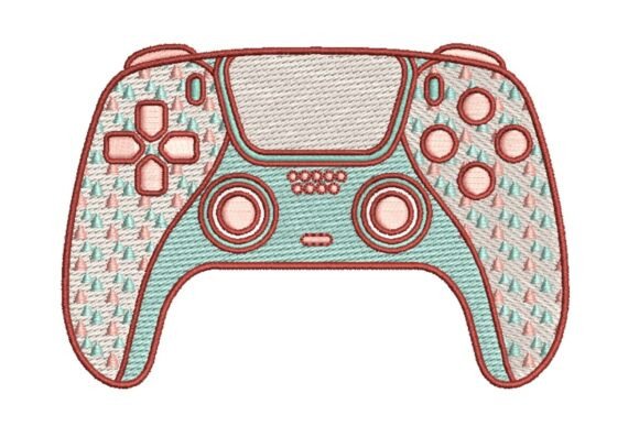 Christmas Forest Patterned Gaming Controller Embroidery Design