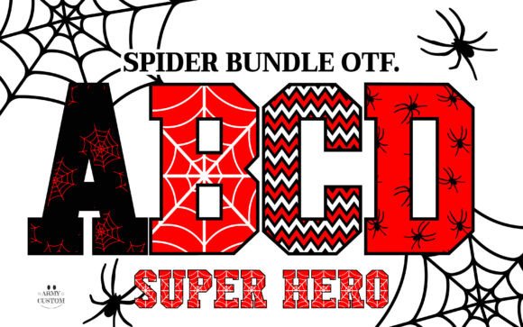 Experience the Striking Allure of the Spider Varsity Font Bundle