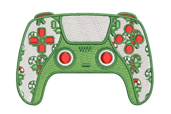 Festive Christmas Patterned Gaming Controller Embroidery Design: A Unique Fusion of Holiday Cheer and Gaming Culture