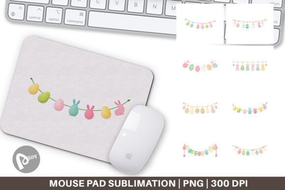 Mouse Pad Easter Garland and Sublimation Mouse Pad: A Stylish Addition to Your Workspace