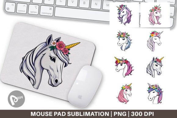 Mouse Pad Floral Unicorn: Where Imagination Meets Everyday Productivity