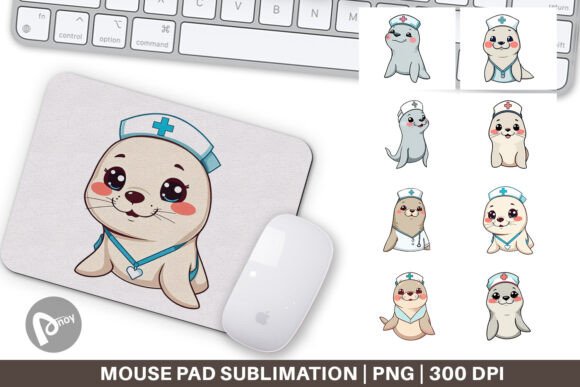 Mouse Pad Nurse Seal: Creative Desk Essential
