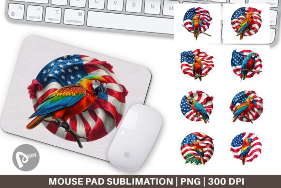 Mouse Pad Parrot 4th of July: A Creative Addition to Your Workspace