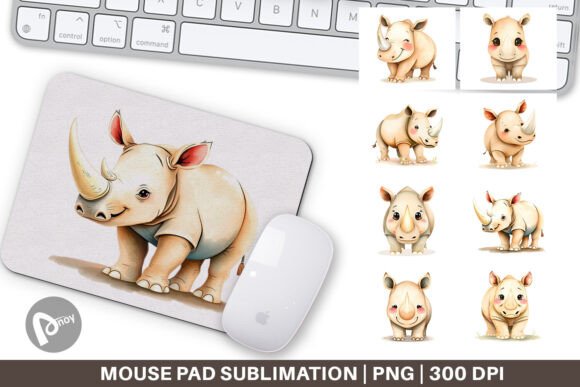 Mouse Pad Rhinoceros Wildlife: A Unique Addition to Your Workspace