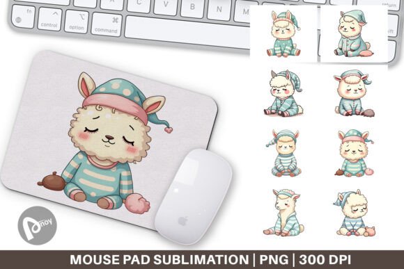 Mouse Pad Sleepy Alpaca: A Unique Addition to Your Work or Gaming Space