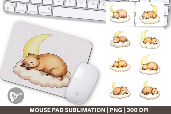 Mouse Pad Sleepy Capybara Cloud: A Stylish and Functional Addition to Your Workspace