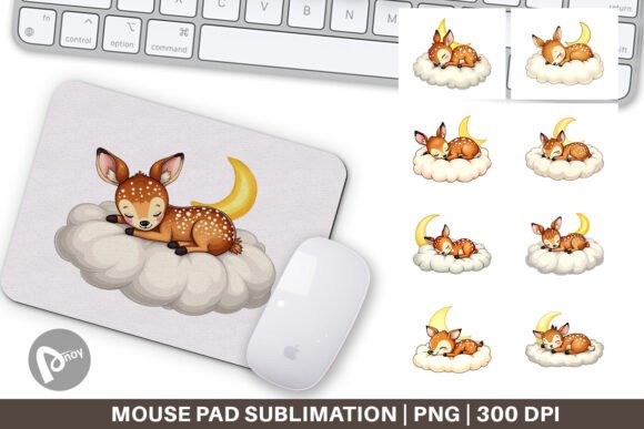 Mouse Pad Sleepy Fawn Cloud
