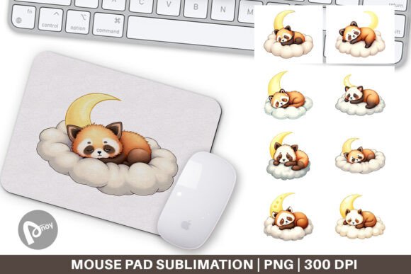 Mouse Pad Sleepy Panda Cloud: A Creative Addition to Your Workspace