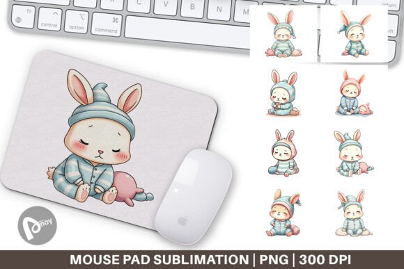 Mouse Pad Sleepy Rabbit: A Stylish and Functional Addition to Your Workspace