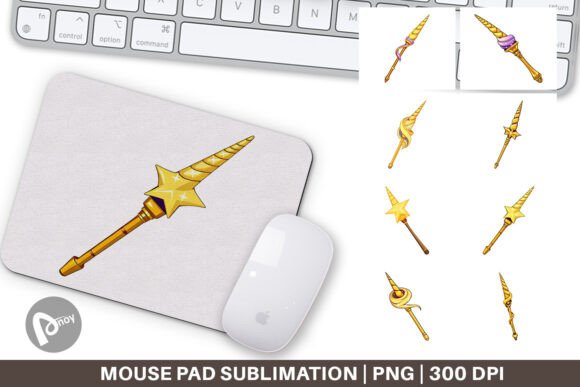 Mouse Pad Unicorn Wand: Creative Desk Upgrade
