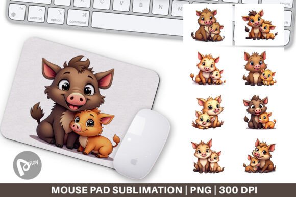 Mouse Pad Wild Boar Mother s Day and Sublimation Mouse Pad: Elevate Your Workspace with Style and Function
