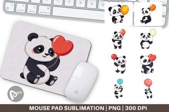 Transform Your Desk with a Mouse Pad Balloon Panda – Creative Sublimation Designs for Comfort and Productivity